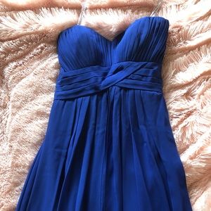 Royal blue long gown (bridesmaid dress)